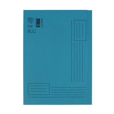 Quantore -  Vouwmap a4 ongelijke zijde 320gr blauw
