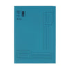 Quantore - Carpeta plegable A4 lado irregular 250gr azul | 10 piezas