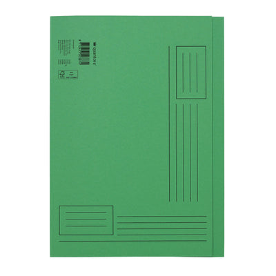 Quantore - Carpeta plegable A4 lado irregular 250gr verde