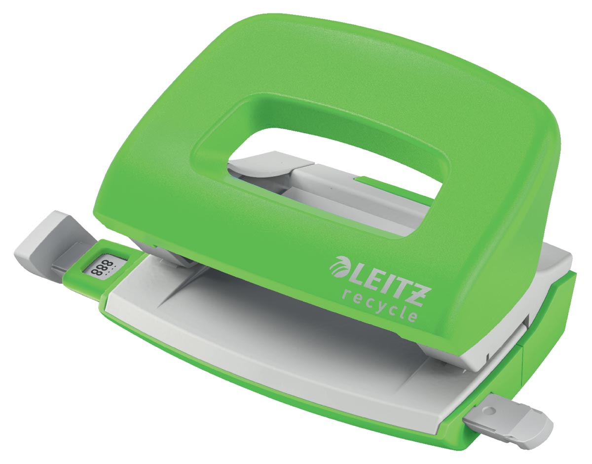 Leitz - NeXXt Recycle Mini perforator, 10 blad, groen