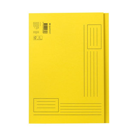 Quantore - Folding folder A4 uneven side 250gr yellow | 10 pieces