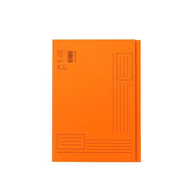 Quantore - Carpeta plegable A4 lado irregular 250gr naranja | 10 piezas