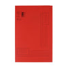 Quantore - Dossier pliant Folio côtés irréguliers 250gr rouge | 10 pièces
