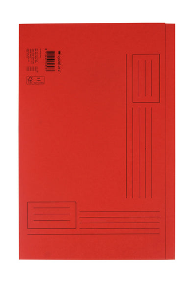 Quantore -  Vouwmap fo ongelijke zijde 320gr rood | 10 stuks