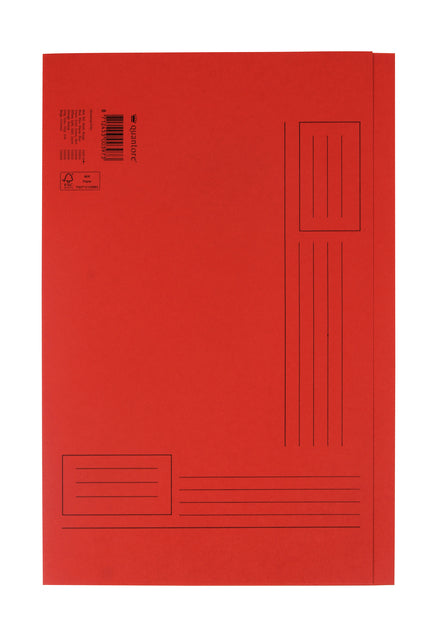 Quantore -  Vouwmap fo ongelijke zijde 320gr rood
