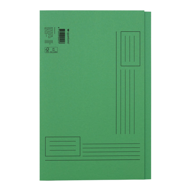 Quantore -  Vouwmap fo ongelijke zijde 250gr groen | 10 stuks