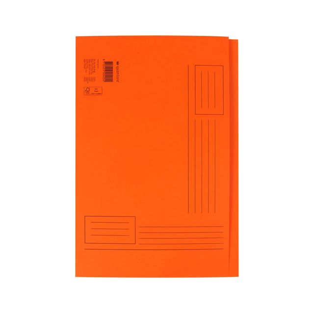 Quantore - Vouwmap Folio ongelijke zijde 230gr oranje | 10 stuks