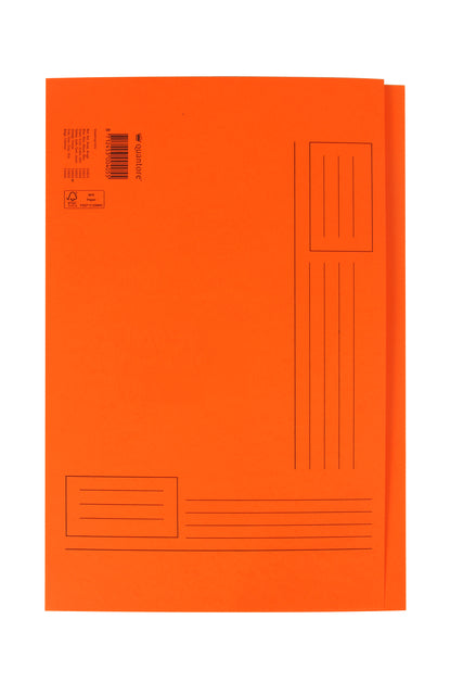 Quantore - Folding folder Folio uneven side 250gr orange
