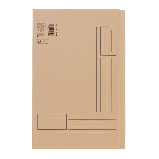Quantore - Cartella pieghevole Folio lato irregolare 250gr beige