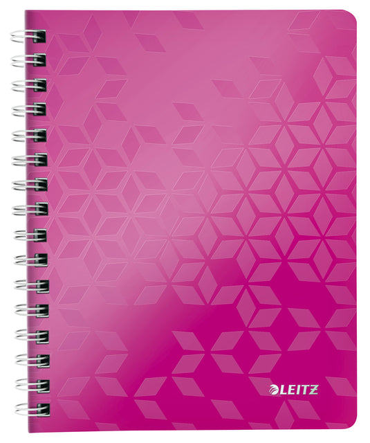 Leitz - Notebook Leitz wow a5 spiral pp ligne rose | 1 pièce