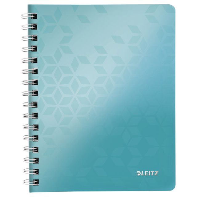 Leitz - Notebook Leitz wow a5 spiral pp ligne glace bleu 1 pièce