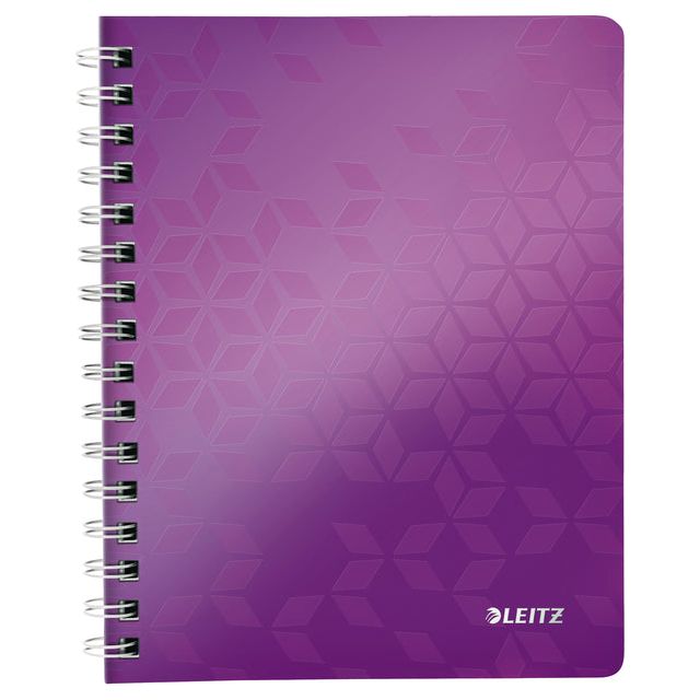 Leitz - Notebook Leitz wow a5 spiral pp ligne violet | 1 pièce