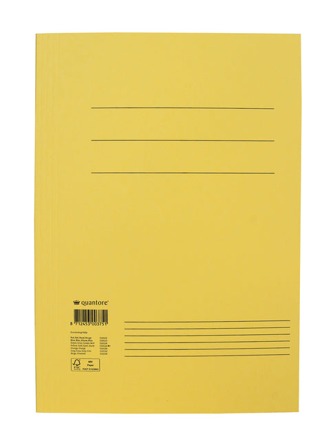 Quantore -  Dossiermap folio 250gr geel