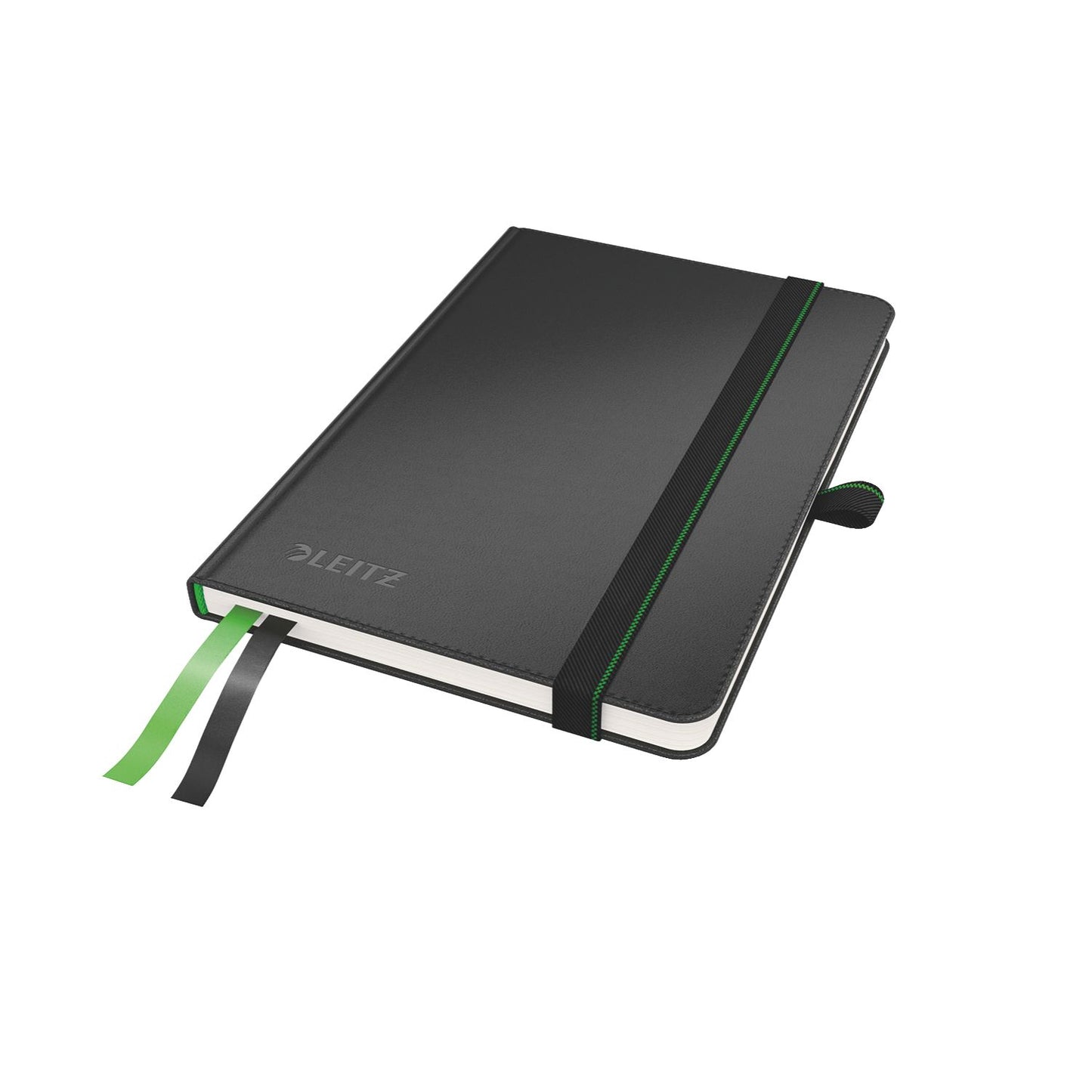 Leitz - Carnet complet, ft A6, couverture rigide, ligné, noir