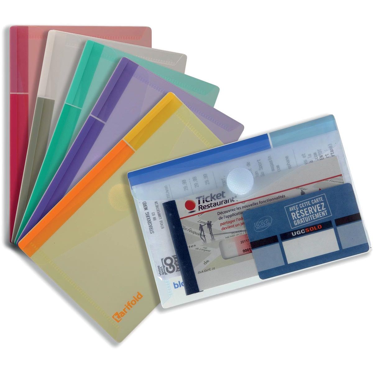 Tarifold collection -  documentenmap Collection Color voor ft A6 (165 x 109 mm), pak van 6 stuks