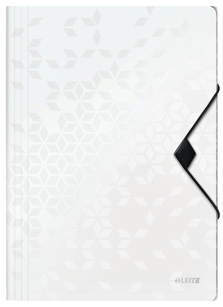 Leitz - Elasto folder WOW A4 3 flaps PP white