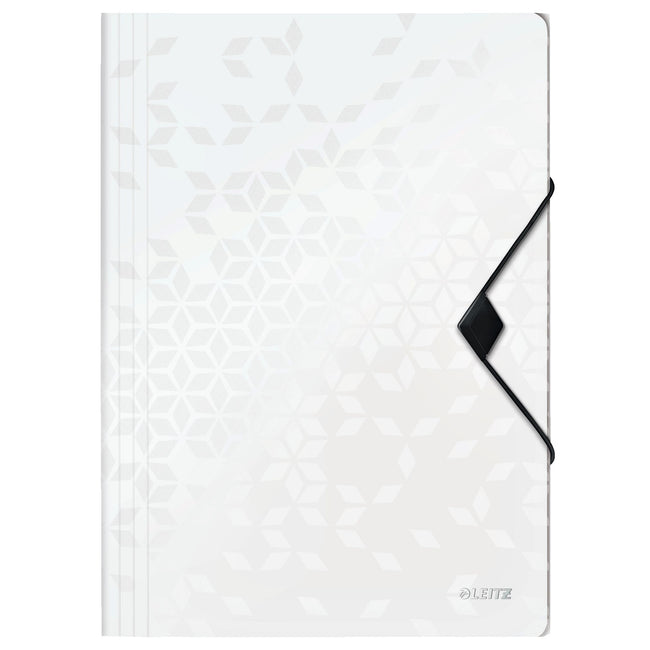 Leitz -  Elastomap WOW A4 3 kleppen PP wit