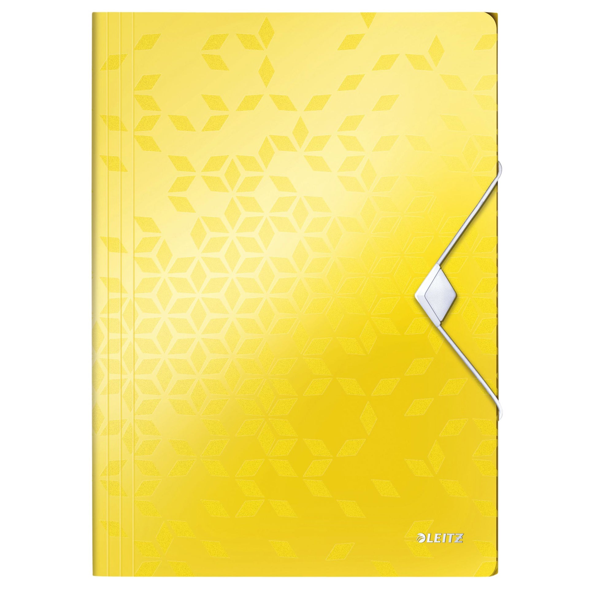 Leitz - Cartella Elasto WOW A4 3 lembi PP giallo | 10 pezzi