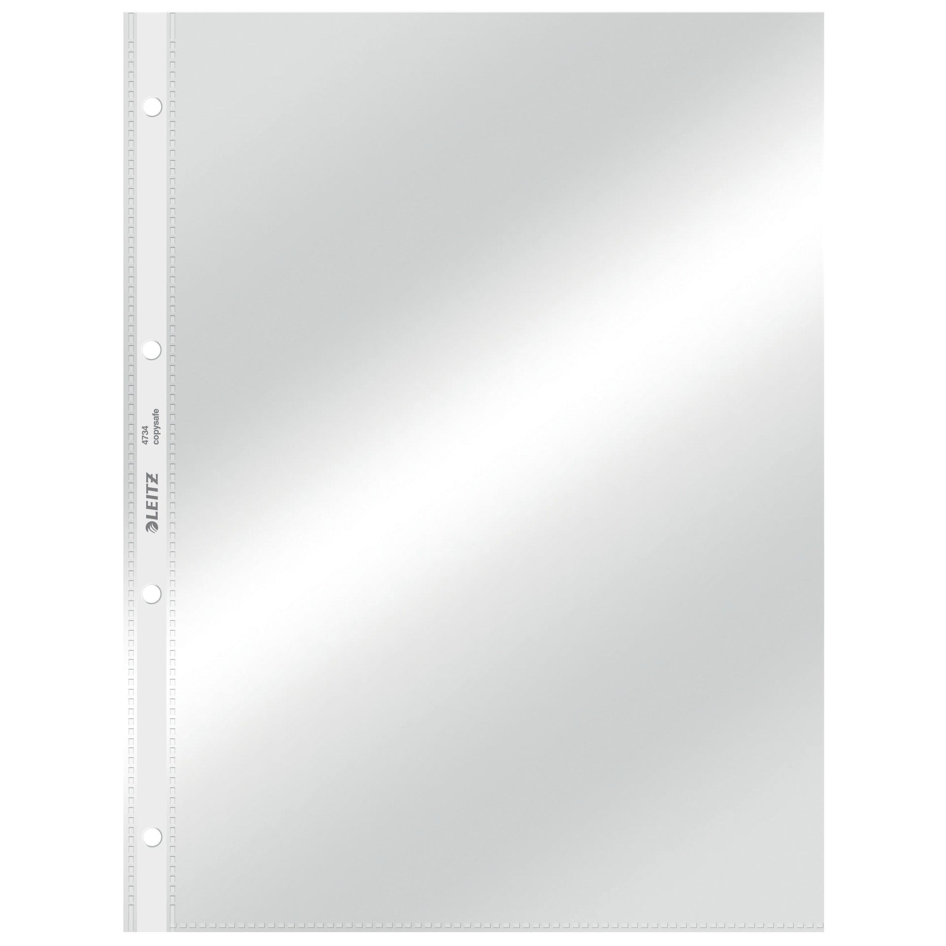 Leitz - Show bag standard copie coffre-fort 0,09 mm 4 trous PVC A4 transparent 100 pièces