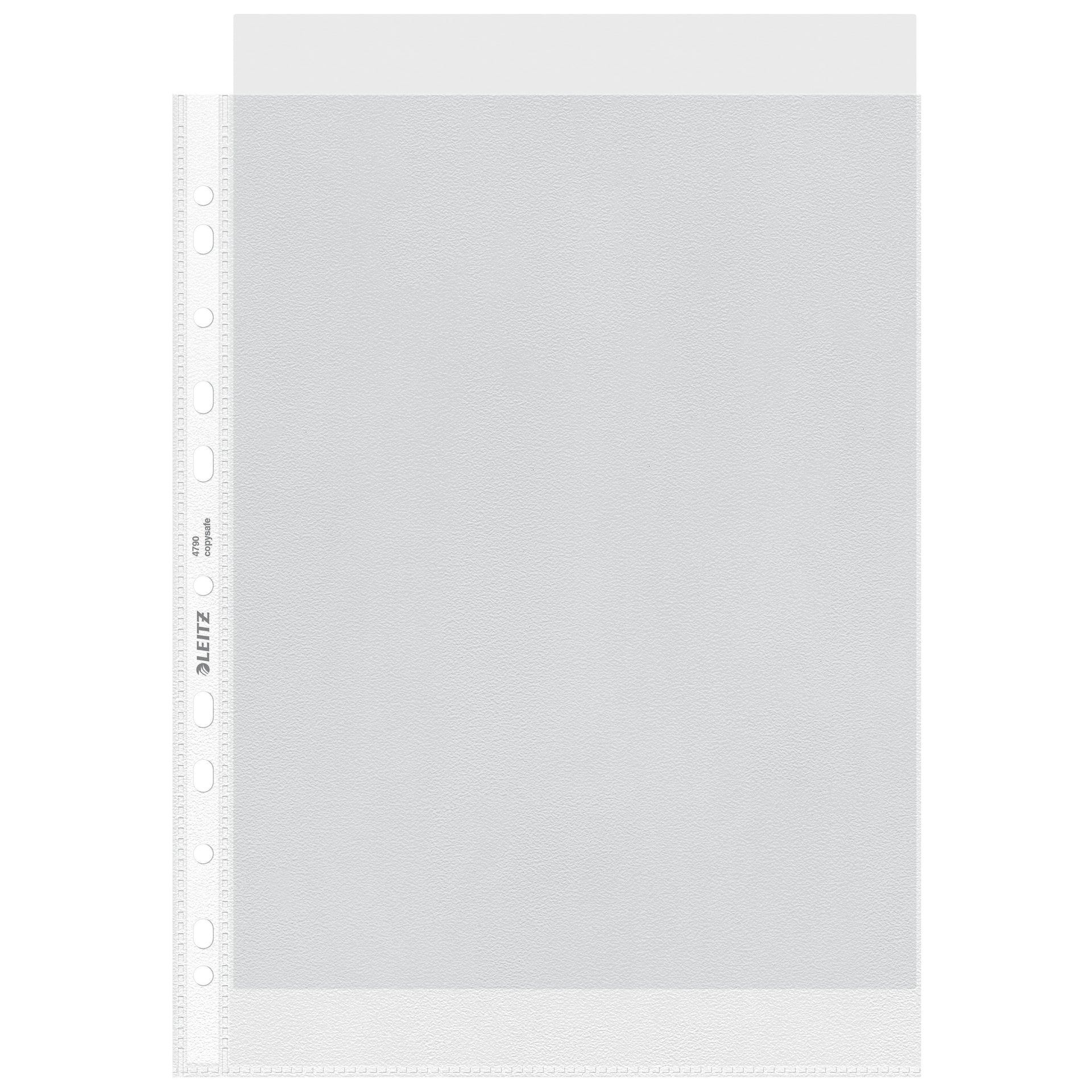 Leitz - Show bag standard 11 fori copia sicura 0,085 mm PP A4 trasparente 100 pezzi