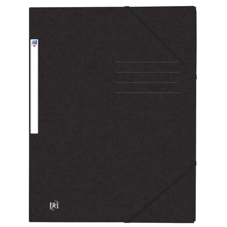 Oxford -  Elastomap  top file a4 3 kleppen 390gr zwart | 10 stuks