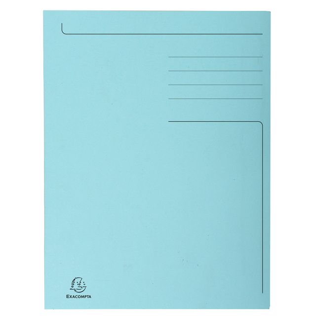 Exacompta - File folder Forever A4 3 flaps 280gr blue | 50 pieces