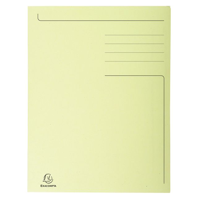 Exacompta - File folder Forever A4 3 flaps 280gr yellow