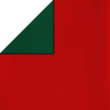 Klika - Cadeaupapier - Geschenkpapier - Plain red | green 30 cm