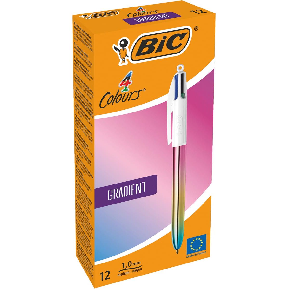 BIC - Farben -Gradient 4 -Color -Kugeln, mittel, klassische Tintenfarben