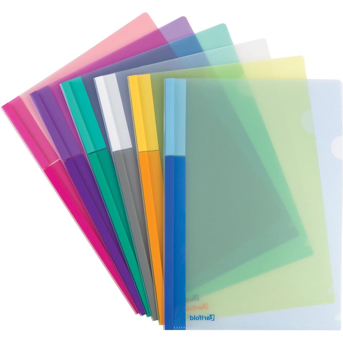 Tarifold -  L-map A4, uit PP, geassorteerde kleuren