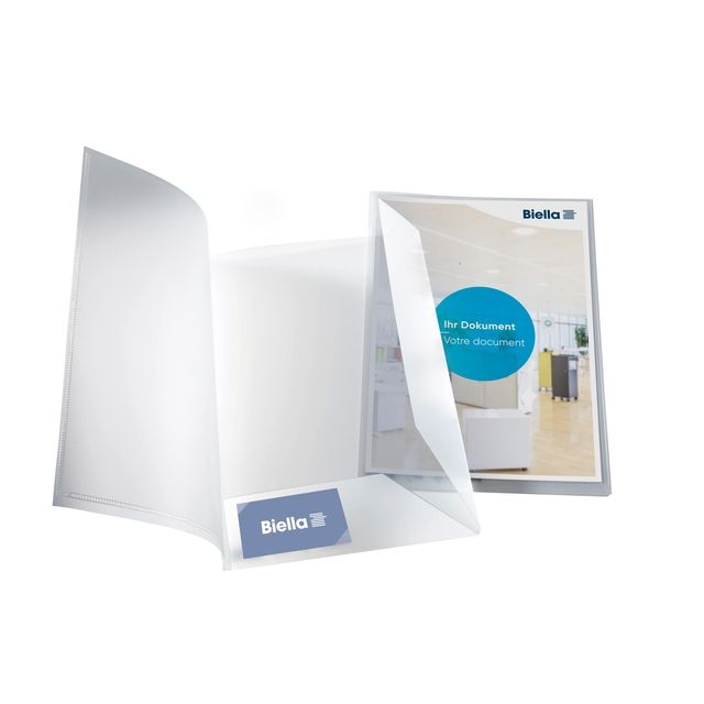 Biella - Carpeta de oferta Pearl 5 A4 con bolsillo 2 solapas transparentes