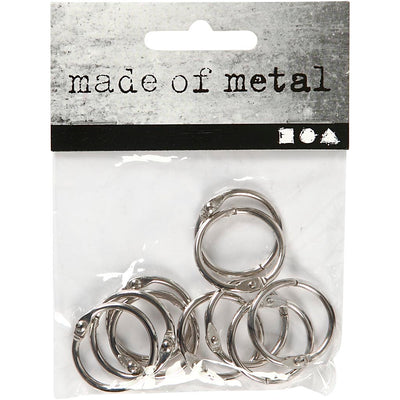 Creotime - Bookbinding ring Creativ Company 19mm silver 10 pieces