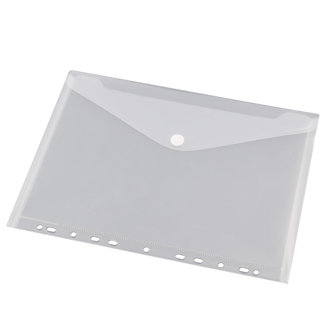 Quantore - Envelope bag A4 240x310mm 11-hole PP transparent white | 10 pieces