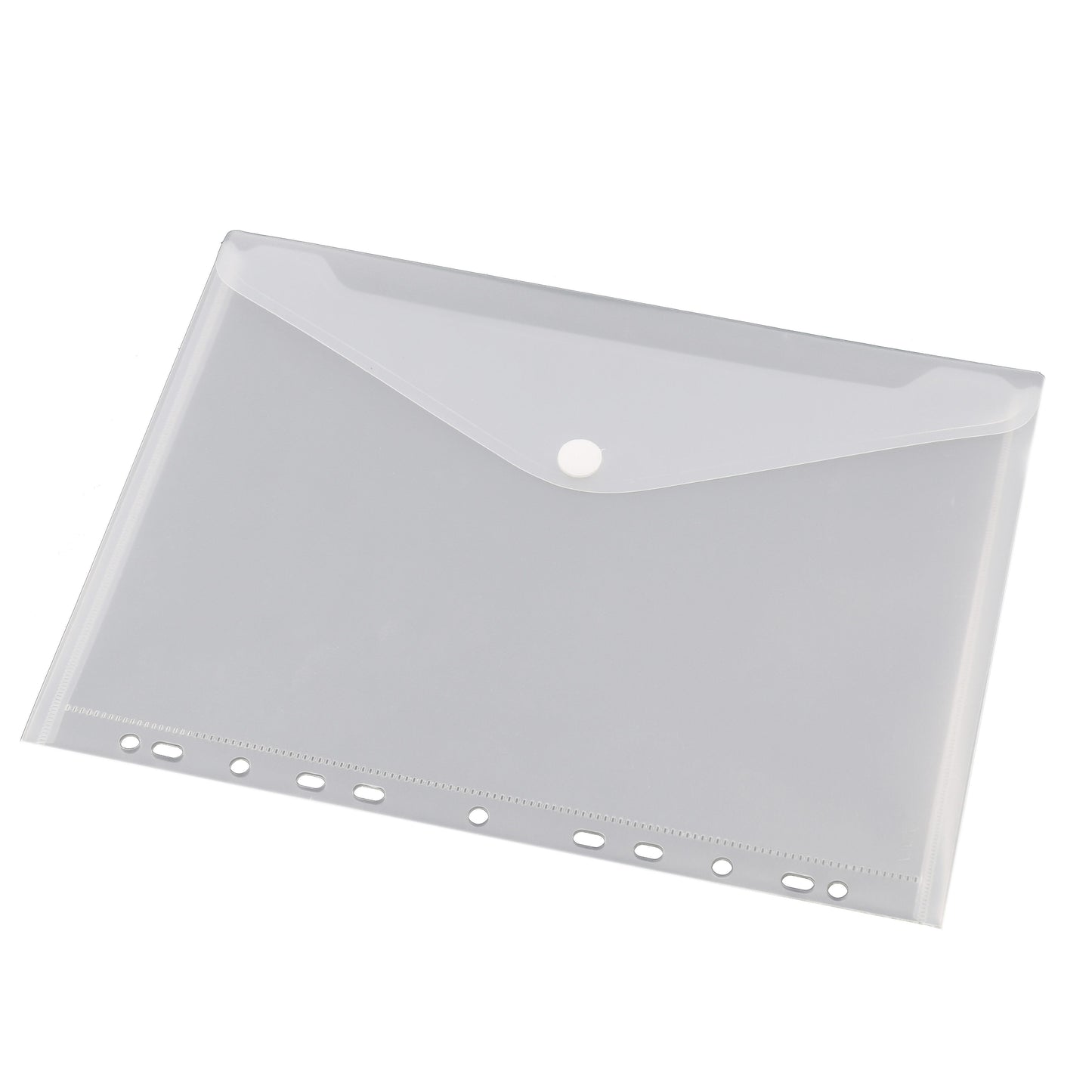 Quantore - Umschlagtasche A4 240x310mm 11-Loch PP transparent weiß | 10 Stück