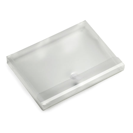 Quantore - Busta busta A4 330x250x30mm trasversale PP trasparente bianco | 10 pezzi