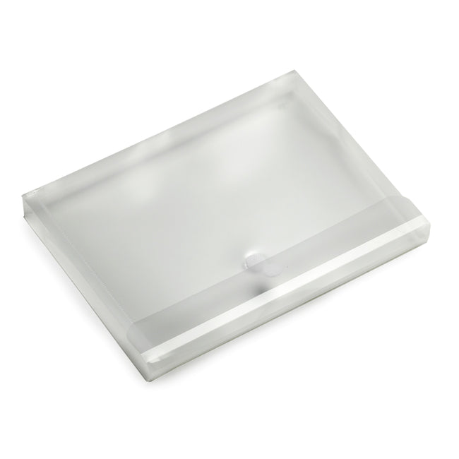 HF2 - Bolsa sobre A4 330x250x30mm transversal PP transparente blanco