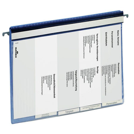 Durable -  Personeelsmap  5 vakken hangrail blauw | 5 stuks