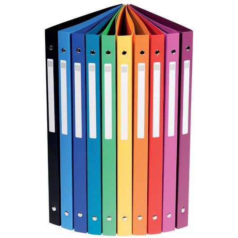 Exacompta -  ringmap, voor ft A4, uit ondoorschijnend PP,4 ringen van 15mm,geassorteerde kleuren