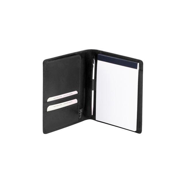 Van der Spek - Writing folder A6 buffalo leather black
