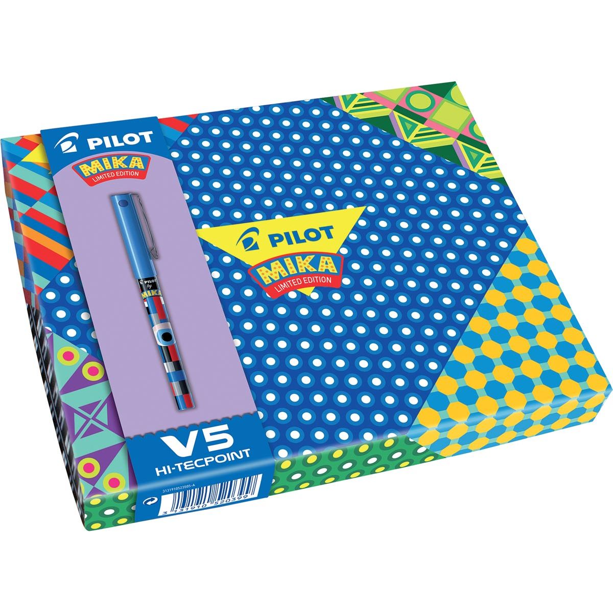 Pilot - rullo Hi-Tecpoint Mika Limited Edition, confezione regalo con 6 rulli