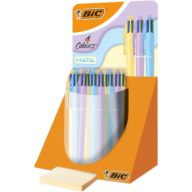 Bic - Colours tel 4-kleurenbalpen, medium, klassieke inktkleuren, display van 30 stuks