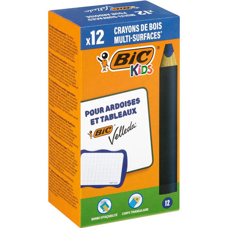Bic Kids - Matita Lavagna Kids Multi Surface blu scatola da 12 pezzi
