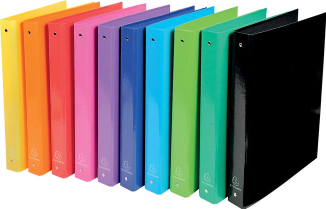 Exacompta - Iderama ring binder, for ft A4, 4 rings of 30 mm, assorted colors
