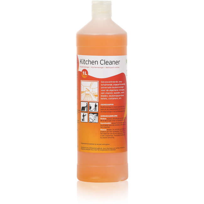 Klika - Nettoyer de cuisine | Bouteille pulvérisée | 1l | 9ph | Orange | 1 pièce