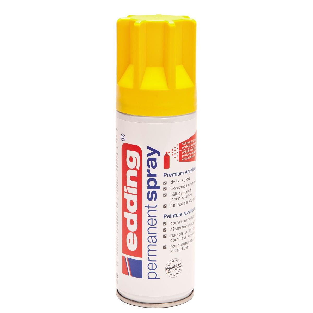 Edding - spray permanente 5200, 200 ml, amarillo tráfico mate