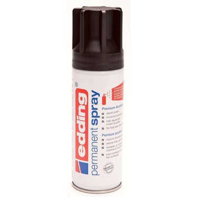 Edding -  Permanent Spray 5200, 200 ml, diepzwart mat