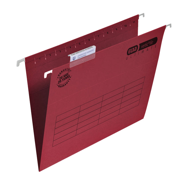 Elba - Hanging folder Verticfile e A4 V bottom red