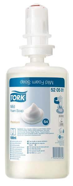 Tork -  schuimzeep, mild, systeem S4, flacon van 1 liter