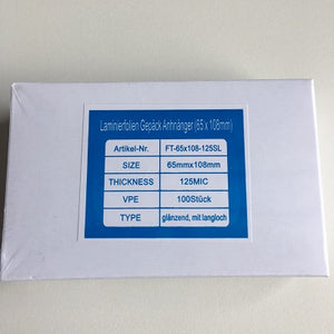 Klika - Laminierhülse 65x108 mm 125 Mikron 100 Stück 30 Stück