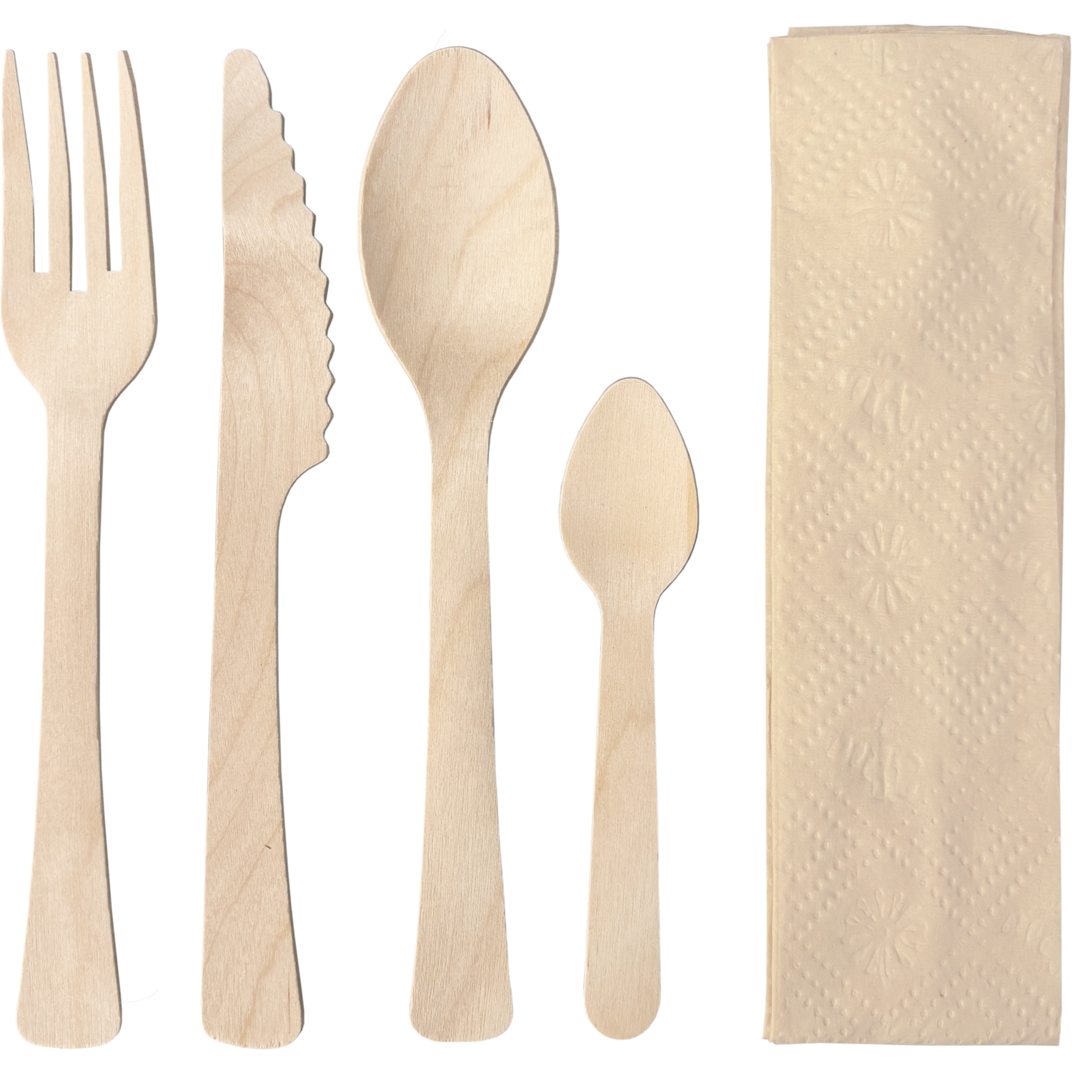 Depa -  Bestekset | incl. Servet | hout | 160mm | naturel | 400 stuks